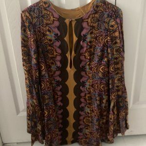 Free People Printed Retro Mini Dress